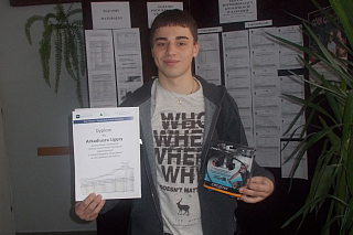 Wyróżnienie w ogólnopolskim konkursie dla ucznia ZSO w Bobowej