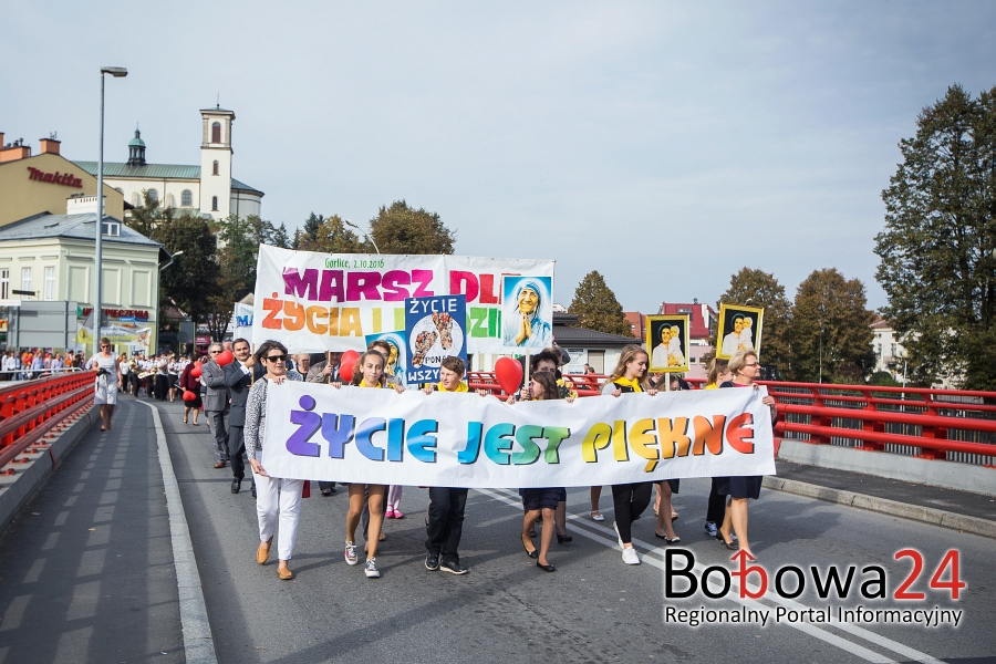Marsz dla życia i rodziny z udziałem burmistrza Bobowej