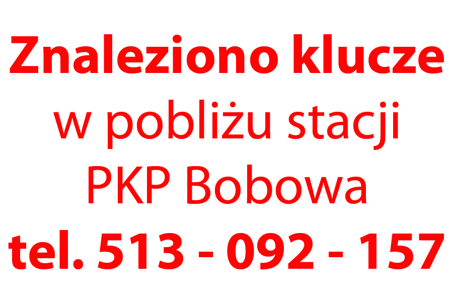 Szukamy właściciela klucza znalezionego nieopodal stacji PKP Bobowa